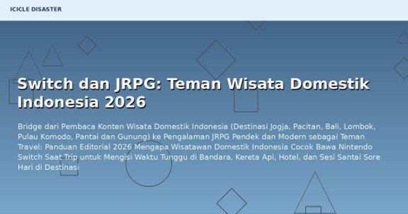 JRPG Switch teman wisata domestik Indonesia 2026