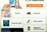 Smartphone E-Ink 85 FPS Pertama di Dunia, HiBreak Dual 3 (Layar Ganda E-Ink + LCD Magnetik), Kini Tersedia untuk Pre-Order — Ditenagai Dimensity 8300